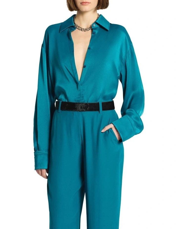 Darcey Shirt in Dark Turquoise image 1
