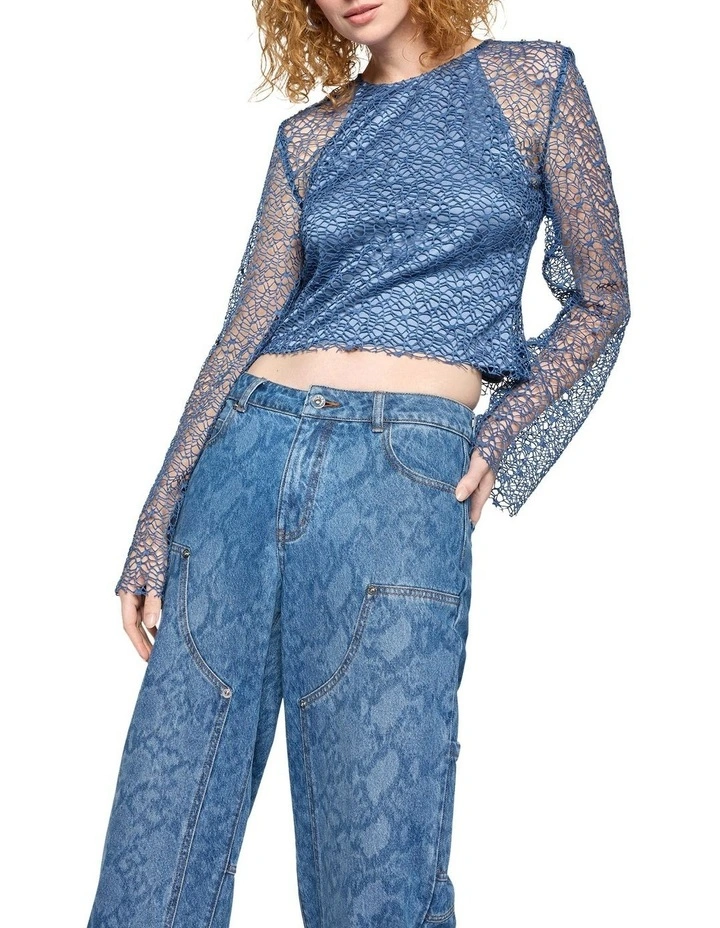 Meret Top in Indigo image 1
