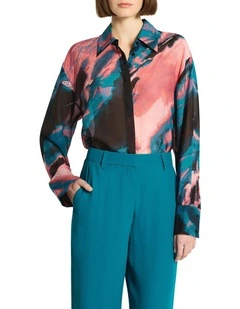 Artique Silk Chiffon Shirt in Print