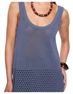Arki Knit Tank in Indigo Steel