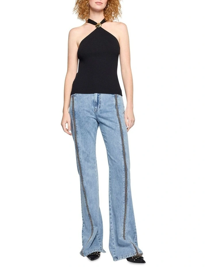 Dita Knit Tank With Hardware in Black image 2