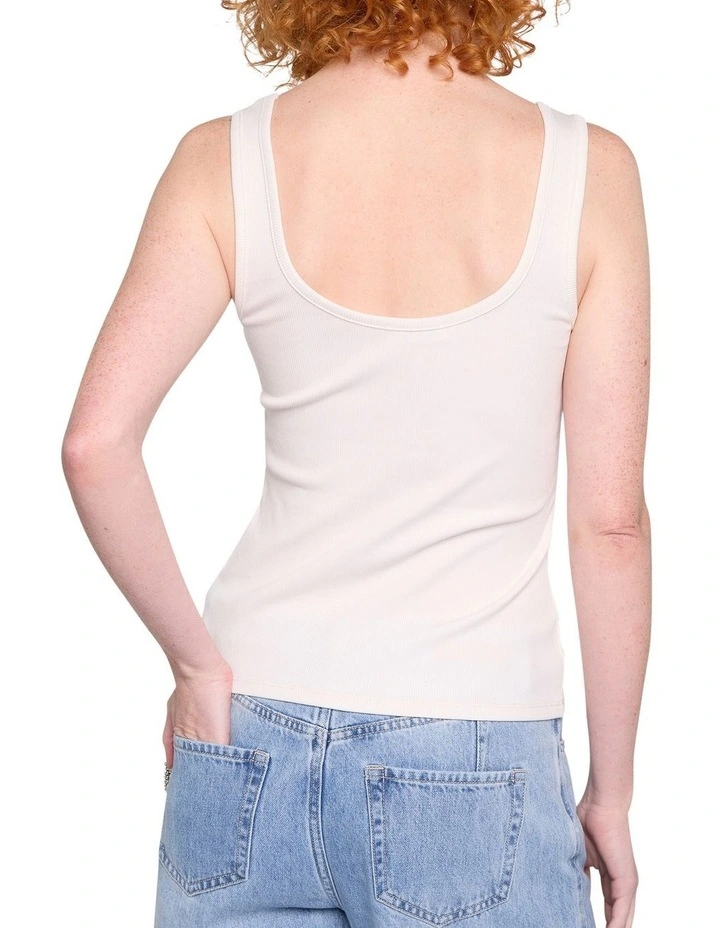 Moonlighting Embellished Tank in Ivory image 4