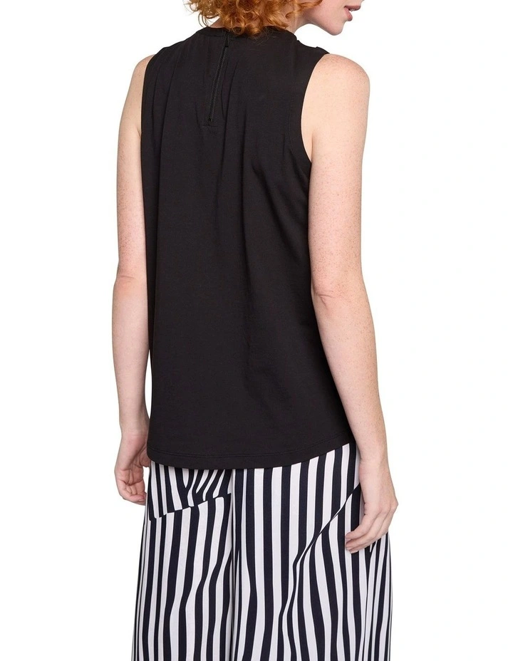 Mosaic Mirror Tank in Black image 4