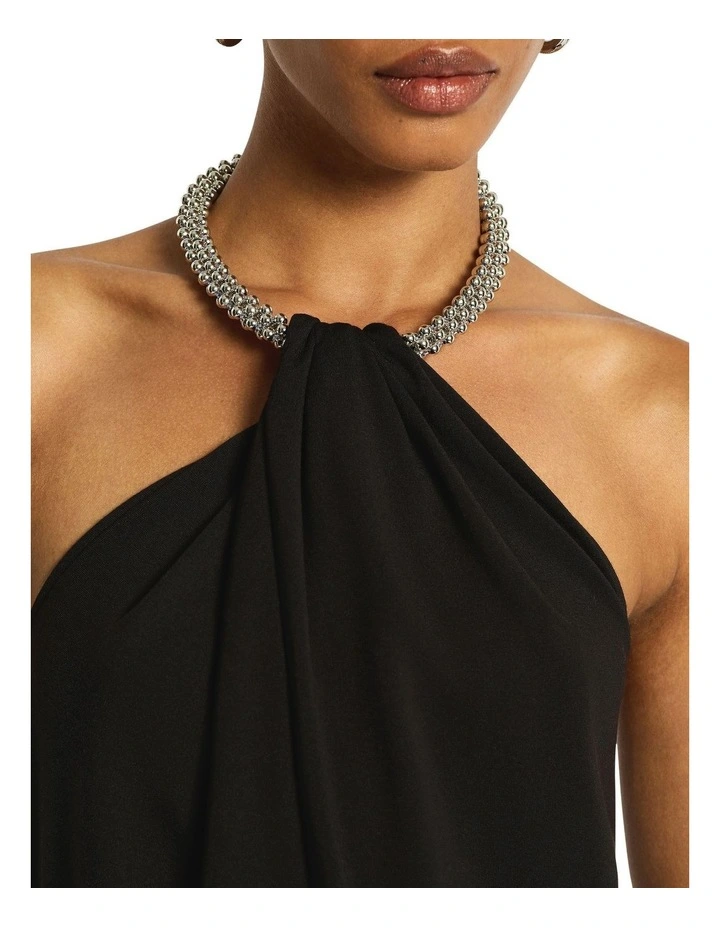 Monroe Halterneck Top in Black image 4