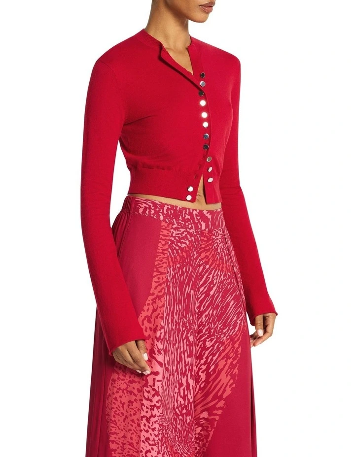 Modi Shrunken Cardigan in Rhubarb image 3