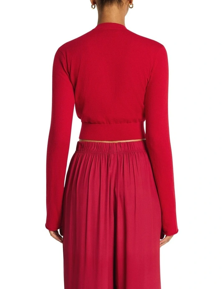 Modi Shrunken Cardigan in Rhubarb image 4