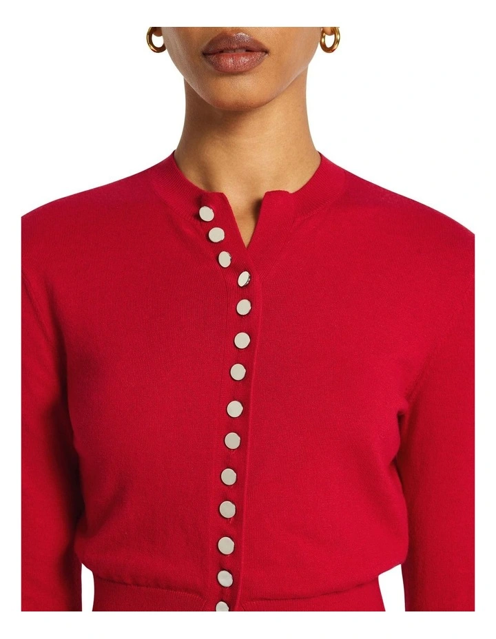 Modi Shrunken Cardigan in Rhubarb image 5