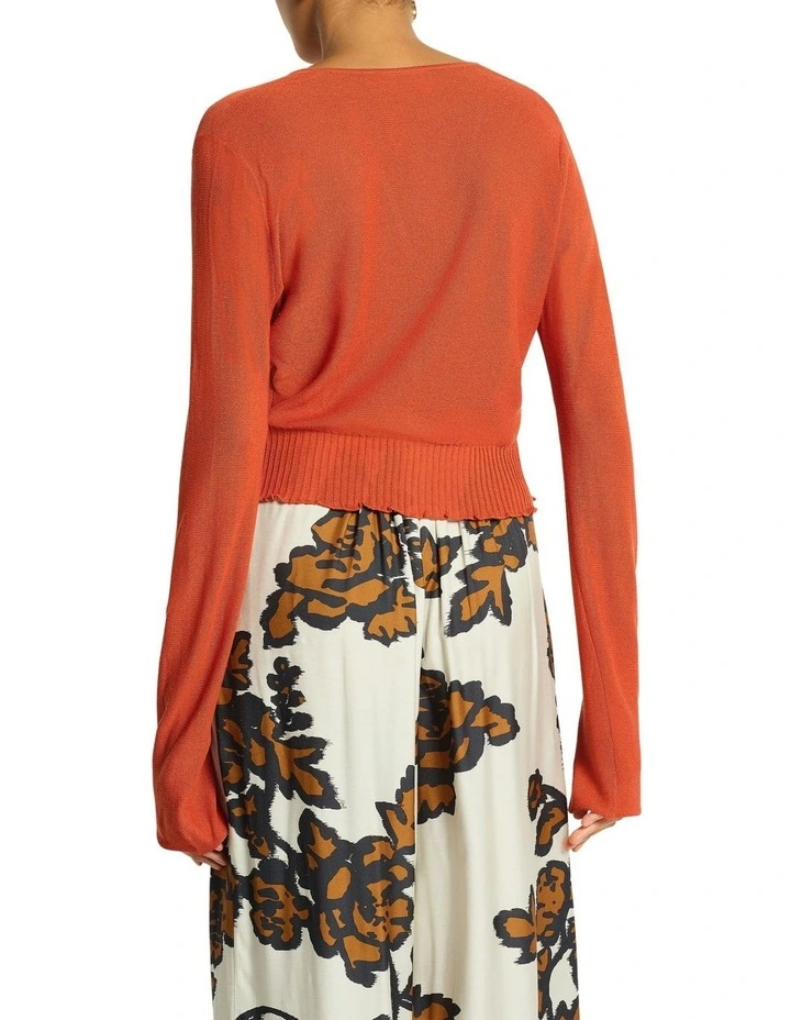 Amber Sands Knit Cardigan in Apricot image 2