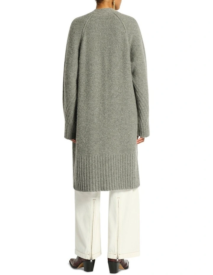 Halo Knit Cardigan in Mid Grey image 5