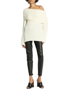 Vega Oversize Knit Top in Cream