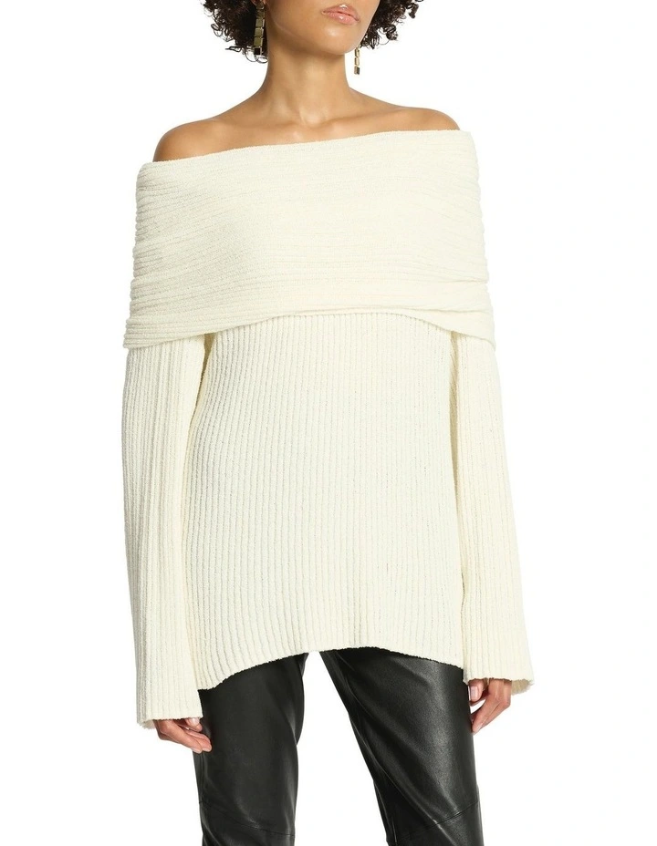 Vega Oversize Knit Top in Cream image 4