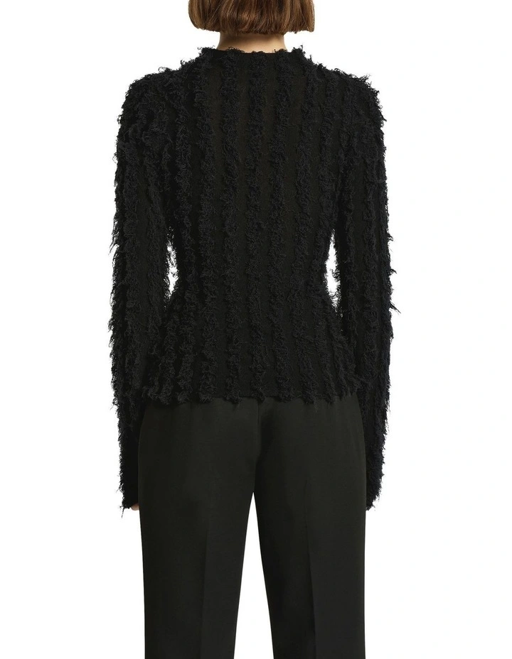 Birds Of A Feather Knit Top in Black image 2