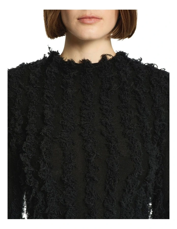 Birds Of A Feather Knit Top in Black image 4