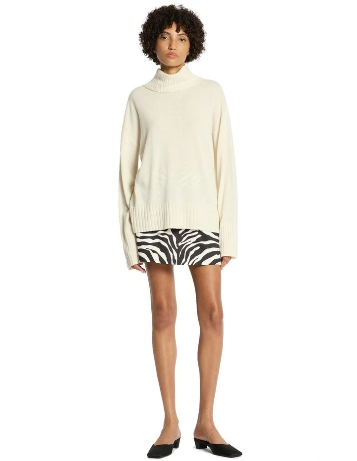 Lucillian Roll Neck Jumper in Eggshell image 1