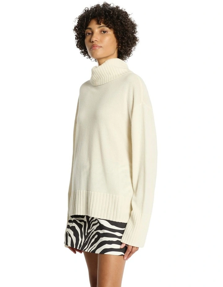 Lucillian Roll Neck Jumper in Eggshell image 4