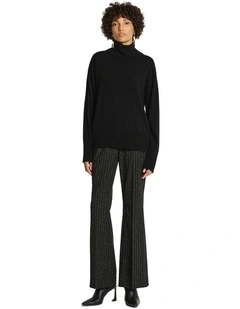 Lucillian Roll Neck Jumper in Black