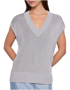 In The Dark Knit Tank in Silver