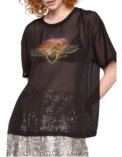 Double Darkness Top in Washed Charcoal