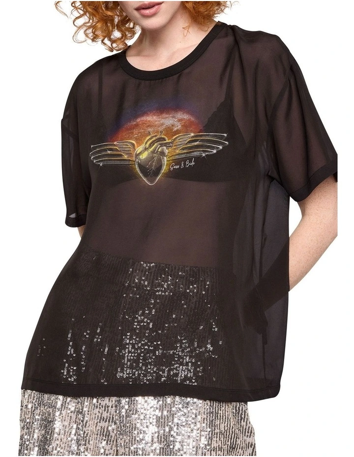 Double Darkness Top in Washed Charcoal image 1