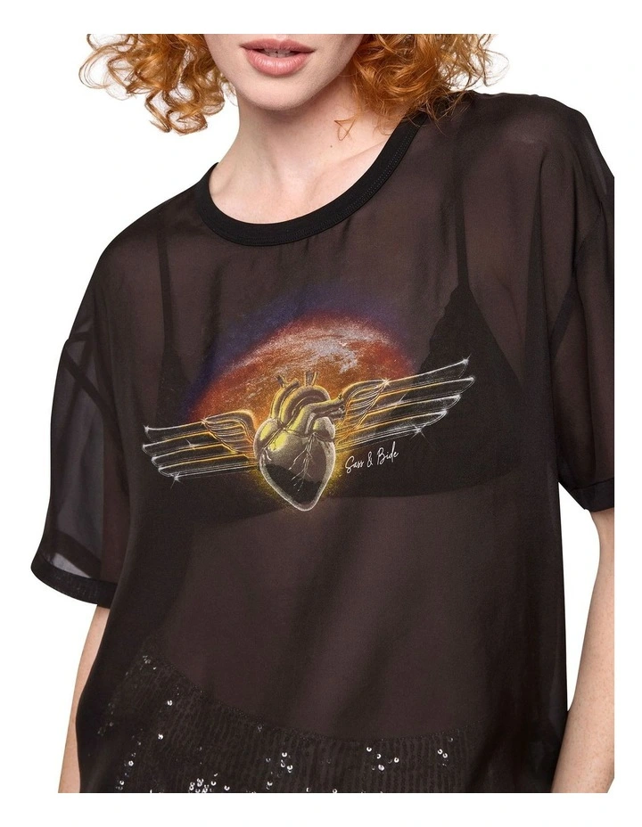 Double Darkness Top in Washed Charcoal image 3