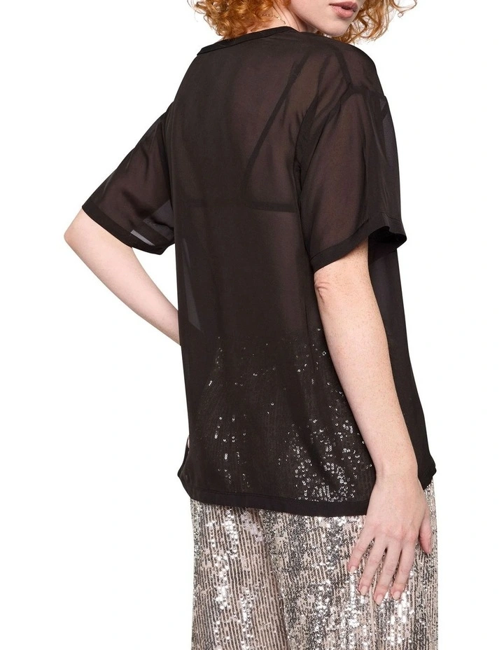 Double Darkness Top in Washed Charcoal image 4