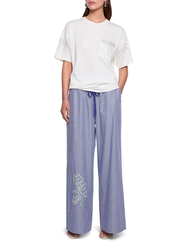 Diamond Daze Embellished Tee in White image 2