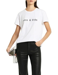 The Classics Logo Tee in Ivory/Black