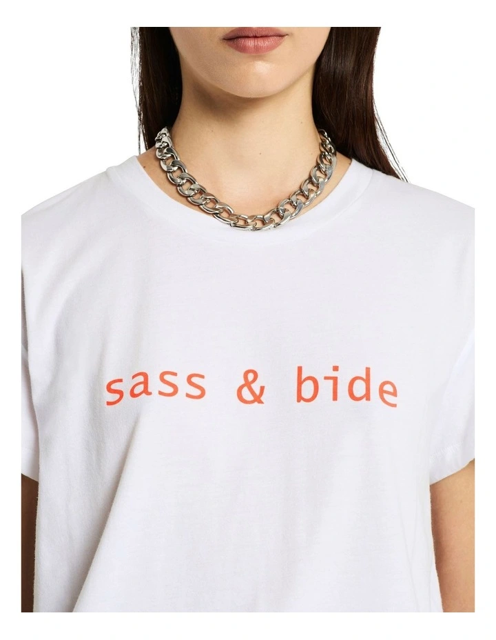 The Classics Logo Tee in Ivory/Pink image 2