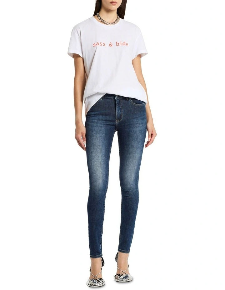 The Classics Logo Tee in Ivory/Pink image 3