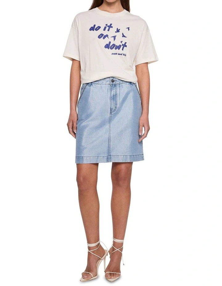 Free Bird Tee in Pearl image 2