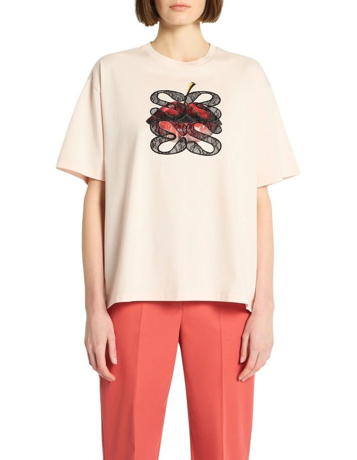 Laced Lips Tee in Baby Blossom image 3