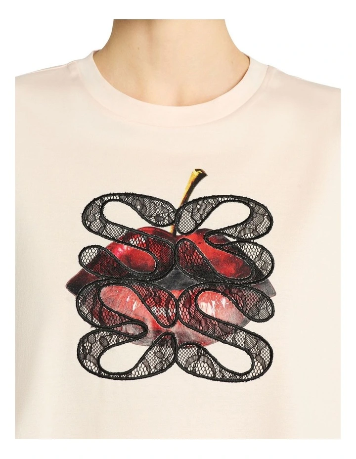 Laced Lips Tee in Baby Blossom image 4
