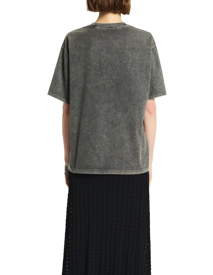 Pucker Up Tee in Warm Charcoal image 2