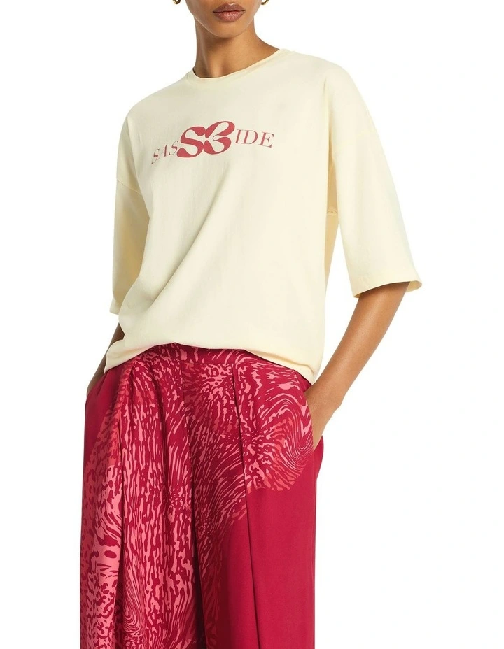 Ryder Logo Tee in Eldaweiss/Gogi Berry image 2