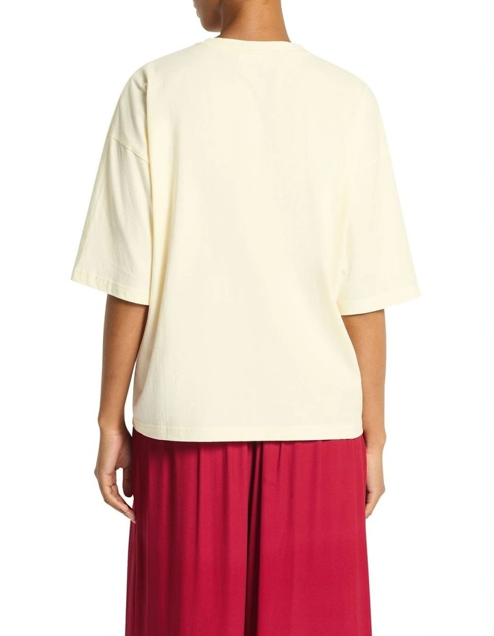 Ryder Logo Tee in Eldaweiss/Gogi Berry image 4