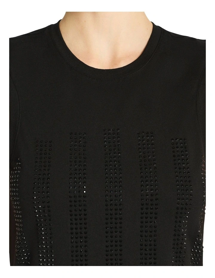 Be Mine Embellished Tank in Black image 4