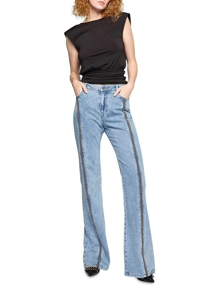 One Direction Strght Leg Jean in Bleached Indigo image 1