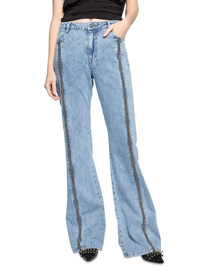 One Direction Strght Leg Jean in Bleached Indigo image 2