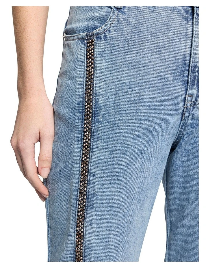One Direction Strght Leg Jean in Bleached Indigo image 3
