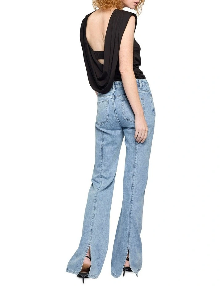 One Direction Strght Leg Jean in Bleached Indigo image 4