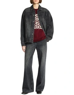 The Runaways Wide Leg Jean in Washed Black