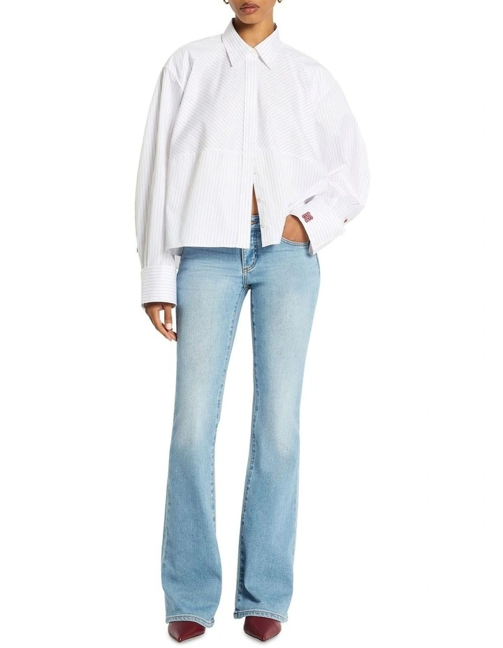 Vintage Low Rise Bootleg Jean in Washed Indigo image 1