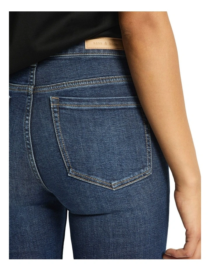 Maeve Stretch Skinny Jeans in Indigo image 4