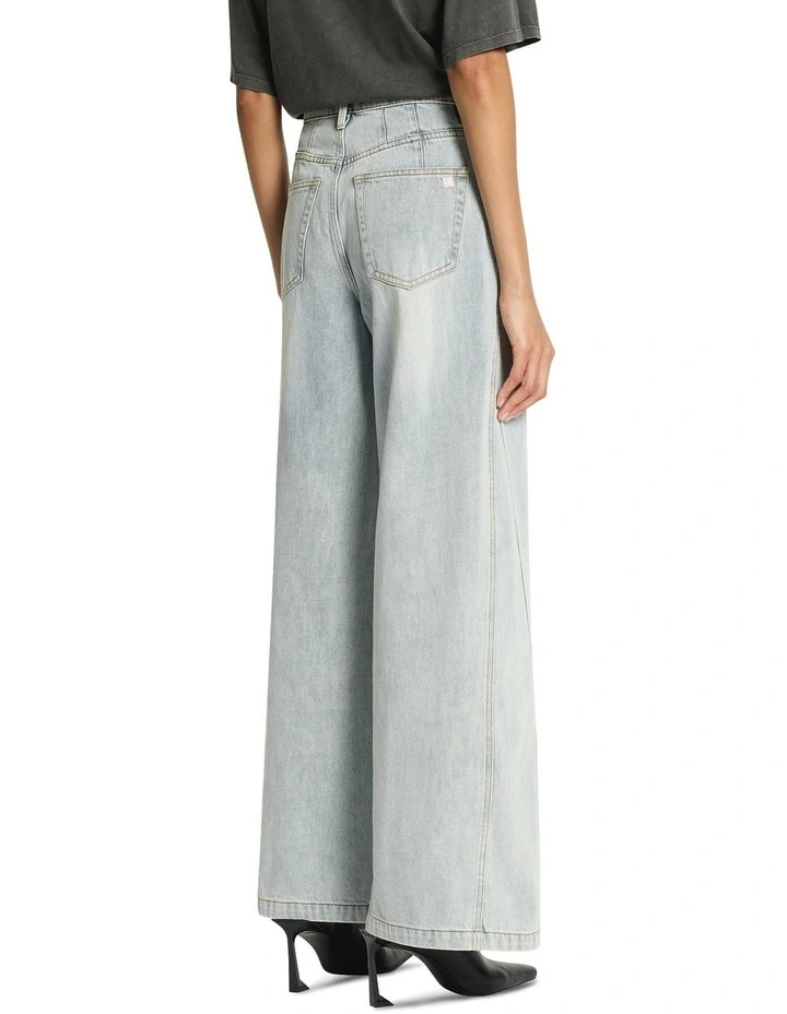 Axel Wide Leg Denim Jean in Light Blue image 2