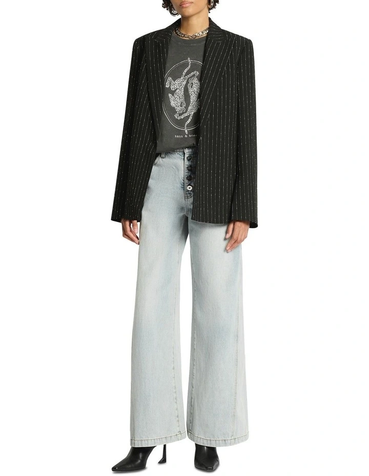 Axel Wide Leg Denim Jean in Light Blue image 4