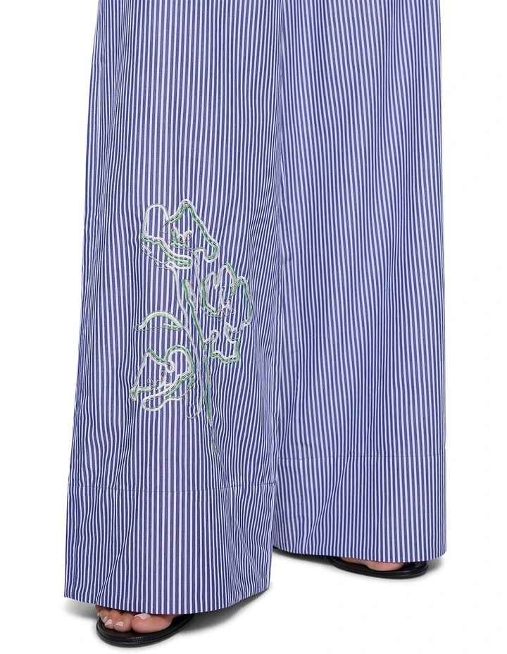 Blurred Pants in Blue/Off White image 3