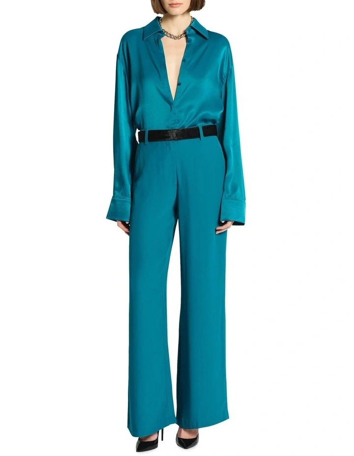 Darcey Pant in Dark Turquoise image 4