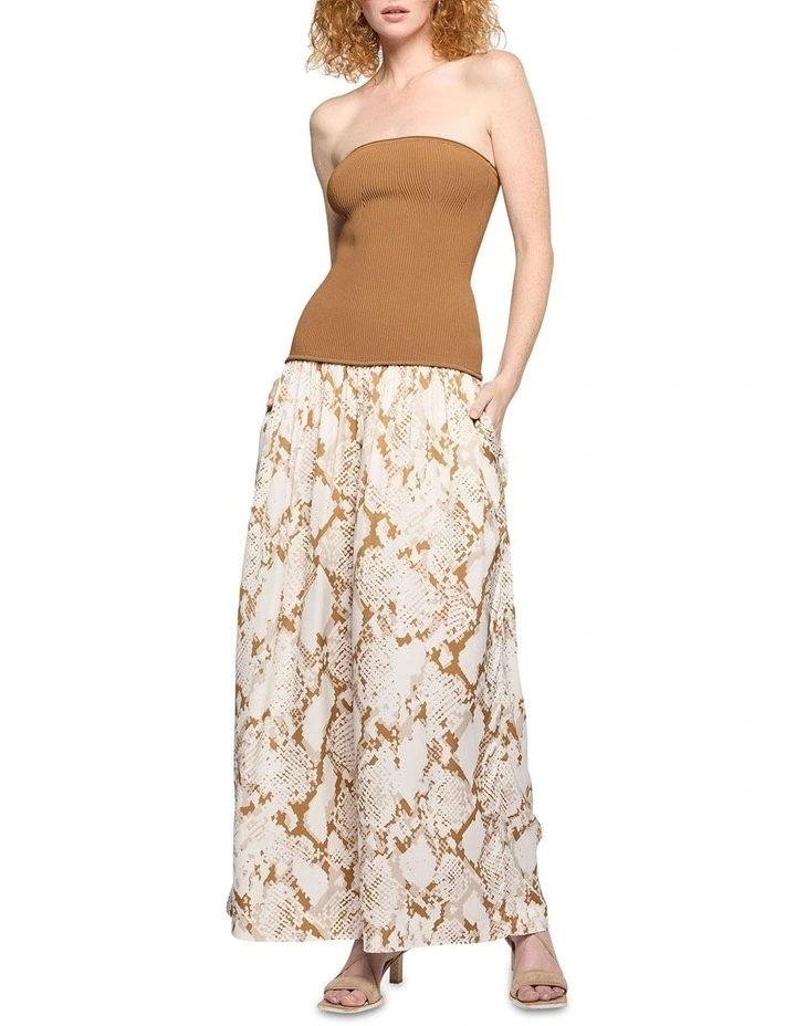 Santos Knit/Woven Jumpsuit in Toffee image 1