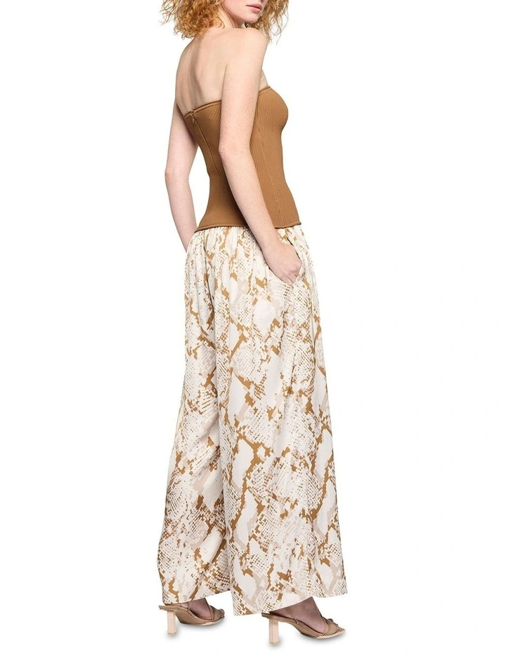 Santos Knit/Woven Jumpsuit in Toffee image 3