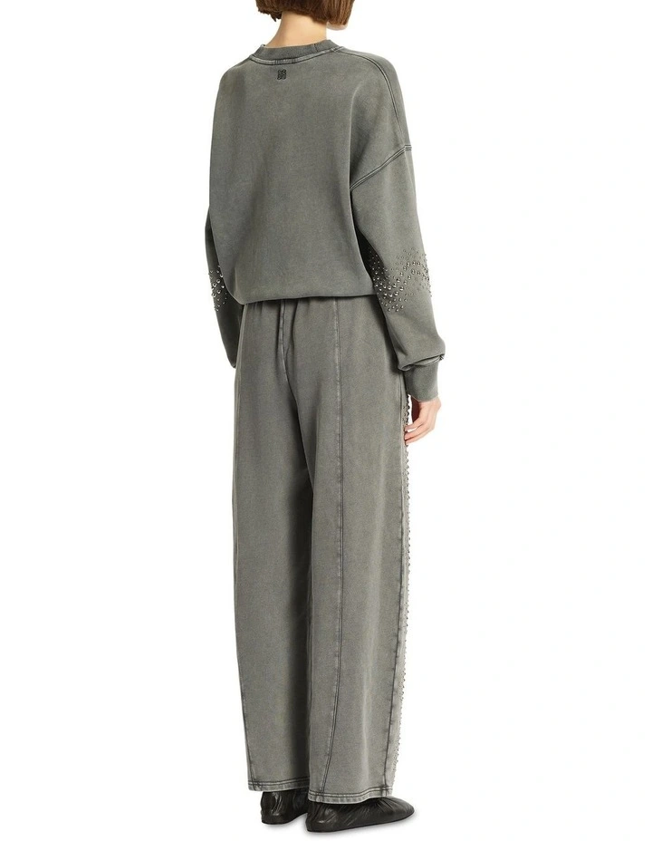 Raceway Embellished Sweat Pant in Grey image 2